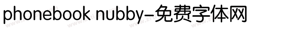 phonebook nubby字体转换
